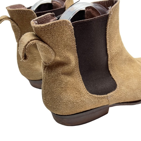 JEFFREY CAMPBELL Genuine Leather Suede Tan Brown Ankle Booties Boots Shoes 6.5 - Picture 5 of 16
